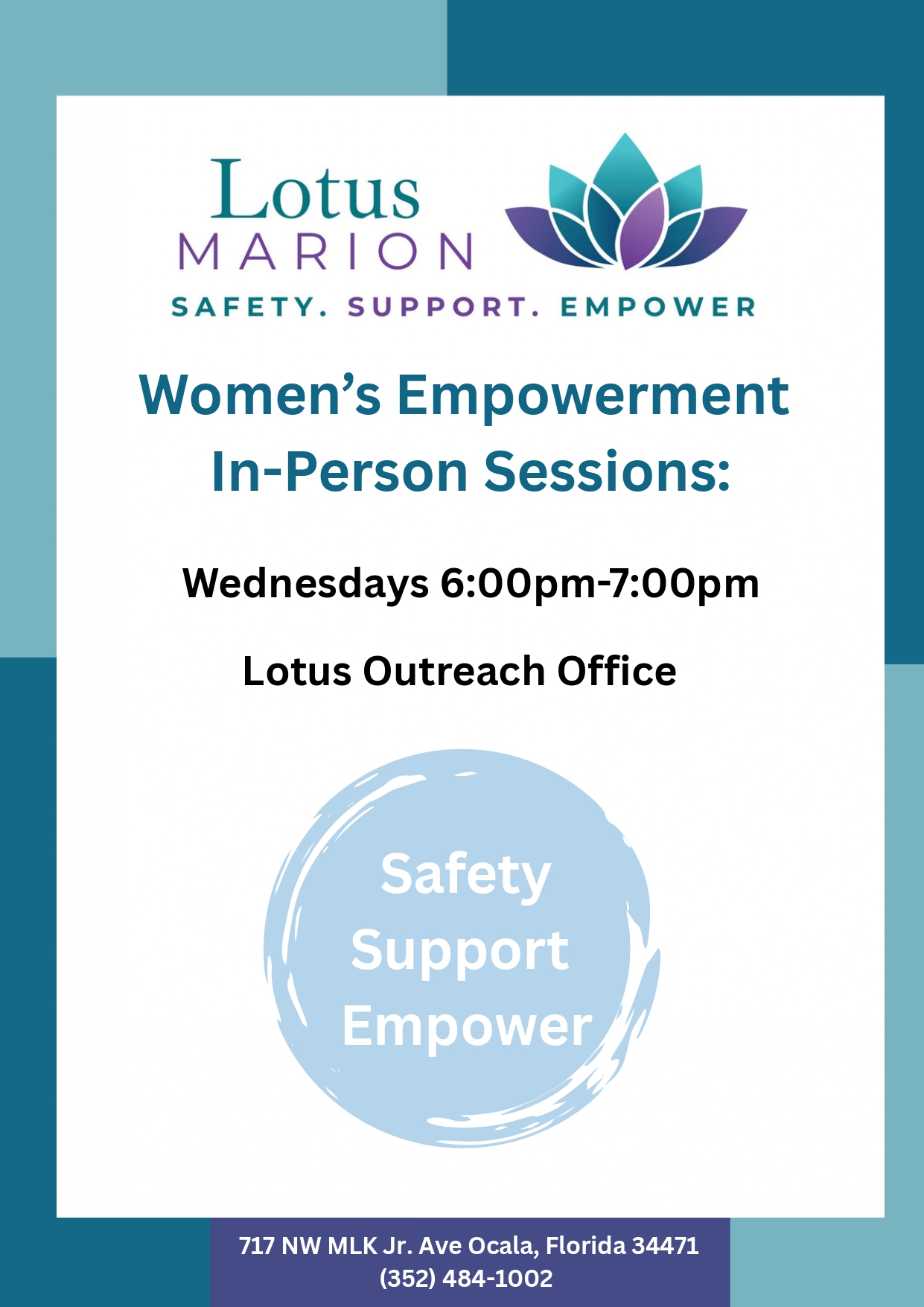 Women’s Empowerment In-Person Sessions